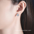 Dancing Blue Earring Silver 925 Cubic Zirconia Earrings